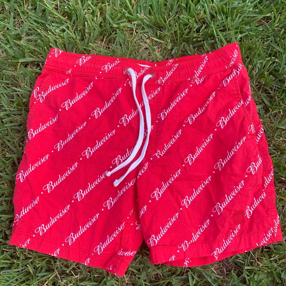 All Over Budweiser Print Swim Shorts